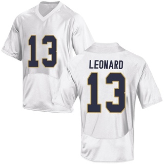 Riley Leonard Game White Youth Notre Dame Fighting Irish Football Jersey