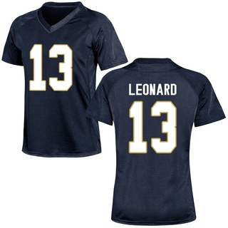 Riley Leonard Replica Navy Blue Women's Notre Dame Fighting Irish Football Jersey