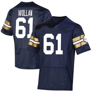 Robbie Wollan Premier Navy Men's Notre Dame Fighting Irish Replica 2021 Shamrock Series Football Jersey