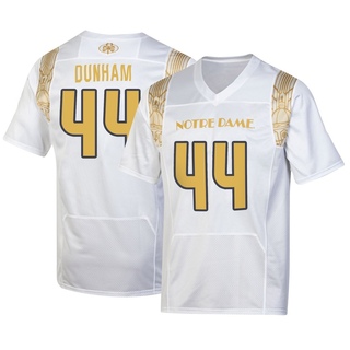 Rodney Dunham Replica White Men's Notre Dame Fighting Irish 2022 Shamrock Series Jersey
