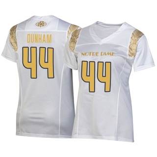 Rodney Dunham Replica White Women's Notre Dame Fighting Irish 2022 Shamrock Series Jersey