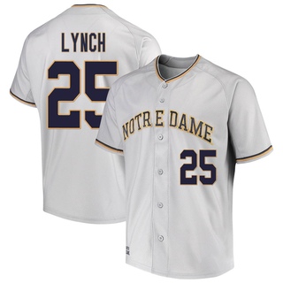 Ryan Lynch Replica Gray Youth Notre Dame Fighting Irish Performance Baseball Jersey