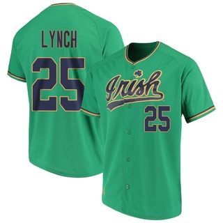 Ryan Lynch Replica Green Men's Notre Dame Fighting Irish Performance Baseball Jersey