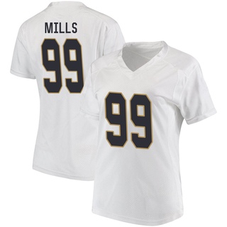 Rylie Mills Game White Women's Notre Dame Fighting Irish Football Jersey