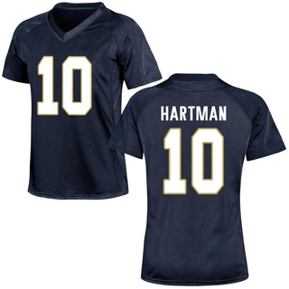 Sam Hartman Game Navy Blue Women's Notre Dame Fighting Irish Football Jersey