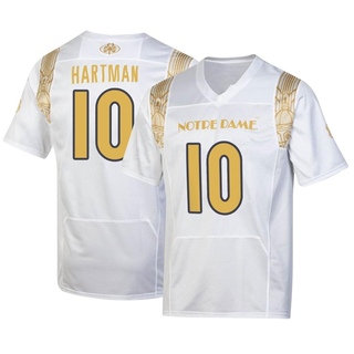 Sam Hartman Replica White Youth Notre Dame Fighting Irish 2022 Shamrock Series Jersey