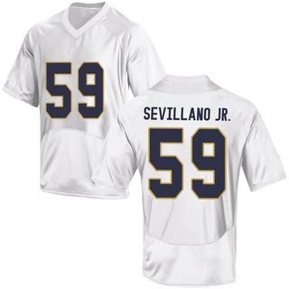 Sean Sevillano Jr. Game White Youth Notre Dame Fighting Irish Football Jersey