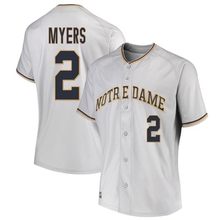 Spencer Myers Replica Gray Women's Notre Dame Fighting Irish Performance Baseball Jersey