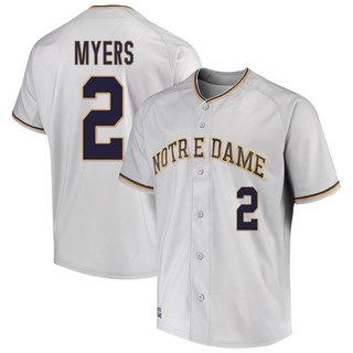 Spencer Myers Replica Gray Youth Notre Dame Fighting Irish Performance Baseball Jersey