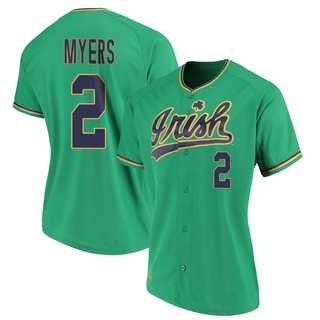 Spencer Myers Replica Green Women's Notre Dame Fighting Irish Performance Baseball Jersey