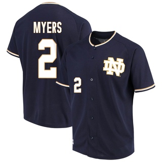 Spencer Myers Replica Navy Men's Notre Dame Fighting Irish Performance Baseball Jersey