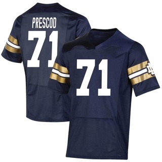 Styles Prescod Premier Navy Youth Notre Dame Fighting Irish Replica 2021 Shamrock Series Football Jersey