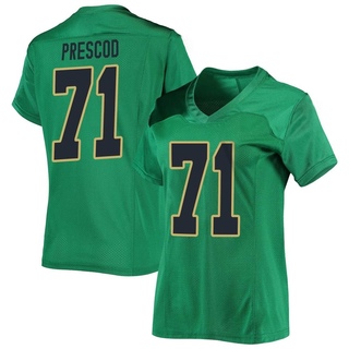Styles Prescod Replica Green Women's Notre Dame Fighting Irish Football Jersey