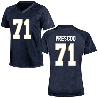 Styles Prescod Replica Navy Blue Women's Notre Dame Fighting Irish Football Jersey
