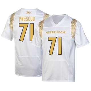 Styles Prescod Replica White Youth Notre Dame Fighting Irish 2022 Shamrock Series Jersey