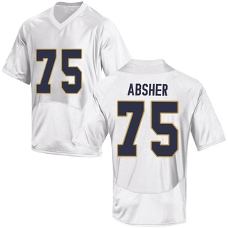 Sullivan Absher Game White Men's Notre Dame Fighting Irish Football Jersey