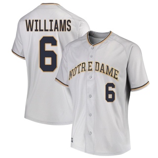 TJ Williams Replica Gray Women's Notre Dame Fighting Irish Performance Baseball Jersey