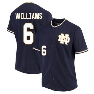 TJ Williams Replica Navy Women's Notre Dame Fighting Irish Performance Baseball Jersey