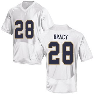 TaRiq Bracy Game White Men's Notre Dame Fighting Irish Football Jersey