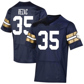Teddy Rezac Premier Navy Youth Notre Dame Fighting Irish Replica 2021 Shamrock Series Football Jersey