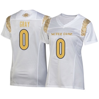 Tionne Gray Replica White Women's Notre Dame Fighting Irish 2022 Shamrock Series Jersey