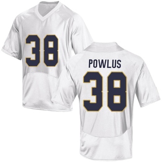Tommy Powlus Game White Men's Notre Dame Fighting Irish Football Jersey