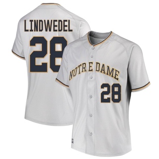 Tony Lindwedel Replica Gray Women's Notre Dame Fighting Irish Performance Baseball Jersey