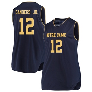 Tony Sanders Jr. Replica Gold Women's Notre Dame Fighting Irish Navy/ Basketball Jerseys