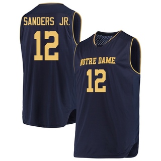 Tony Sanders Jr. Replica Gold Youth Notre Dame Fighting Irish Navy/ Basketball Jerseys