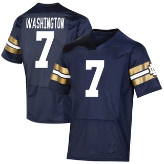 Ty Washington Premier Navy Men's Notre Dame Fighting Irish Replica 2021 Shamrock Series Football Jersey