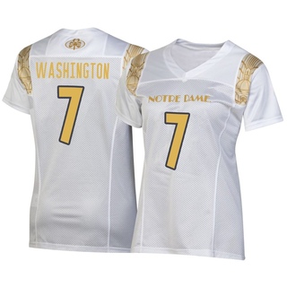 Ty Washington Replica White Women's Notre Dame Fighting Irish 2022 Shamrock Series Jersey