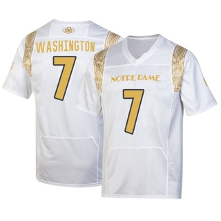 Ty Washington Replica White Youth Notre Dame Fighting Irish 2022 Shamrock Series Jersey
