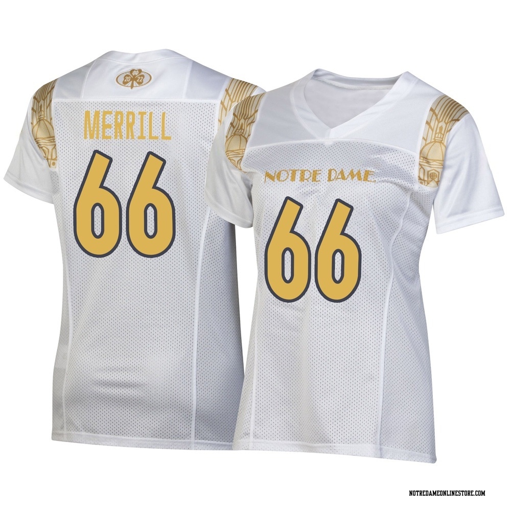 Tyler Merrill Replica White Women's Notre Dame Fighting Irish 2022 Shamrock Series Jersey