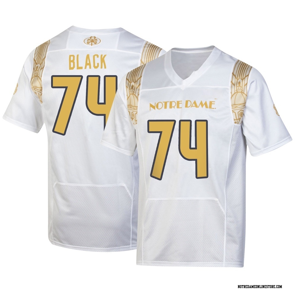 Will Black Replica White Youth Notre Dame Fighting Irish 2022 Shamrock Series Jersey