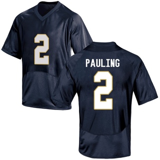 Will Pauling Game Navy Blue Men's Notre Dame Fighting Irish Football Jersey