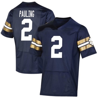 Will Pauling Premier Navy Men's Notre Dame Fighting Irish Replica 2021 Shamrock Series Football Jersey