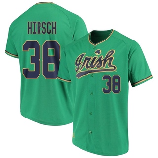 Xavier Hirsch Replica Green Youth Notre Dame Fighting Irish Performance Baseball Jersey