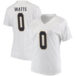 Xavier Watts Game White Women's Notre Dame Fighting Irish Football Jersey