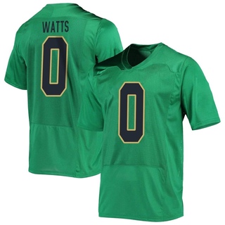 Xavier Watts Replica Green Youth Notre Dame Fighting Irish Football Jersey