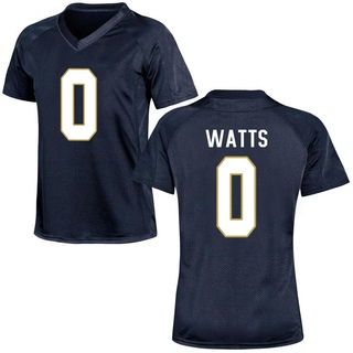 Xavier Watts Replica Navy Blue Women's Notre Dame Fighting Irish Football Jersey